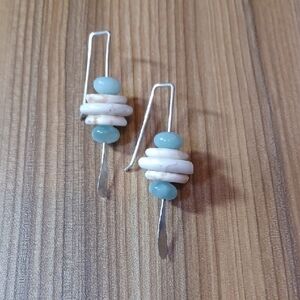 Elegant Silver and Blue Dangle Earrings